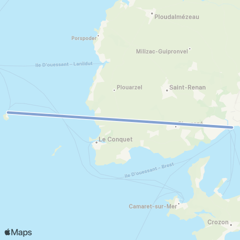 BreizhGo Bateaux - Finistère Brest-Molène map