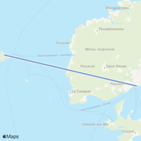 BreizhGo Bateaux - Finistère Brest-Ouessant map