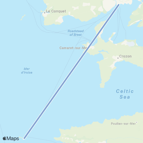 BreizhGo Bateaux - Finistère Brest-Sein map