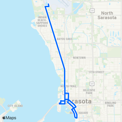 Breeze Transit SRQ Flyer map