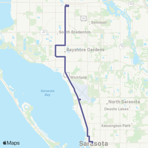 Breeze Transit Sarasota / SRQ / Bradenton map