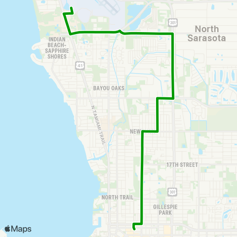 Breeze Transit Downtown / N Orange / US 301 / SRQ map