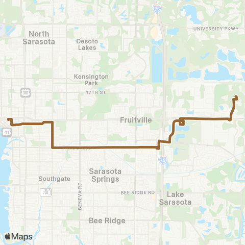 Breeze Transit Downtown / Bahia Vista / Cattlemen map