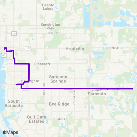 Breeze Transit Downtown / Southgate / Bee Ridge map