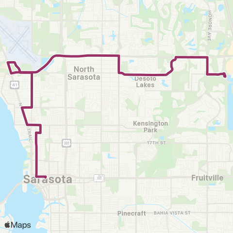 Breeze Transit Downtown / SRQ / UTC Mall map
