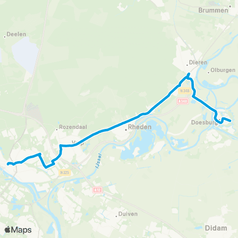 Breng Arnhem - Doesburg map