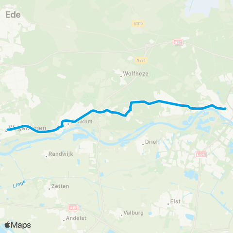 Breng Arnhem - Wageningen Station map