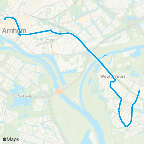 Breng Arnhem - Duiven map