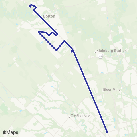 Brampton Transit Bolton map