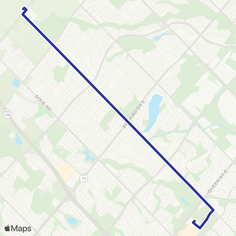 Brampton Transit Mayfield map