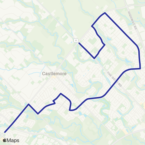 Brampton Transit Cardinal Ambrozic map