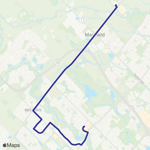 Brampton Transit Mayfield map