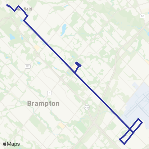 Brampton Transit Dixie map