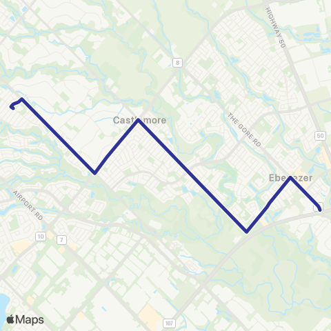 Brampton Transit McVean map