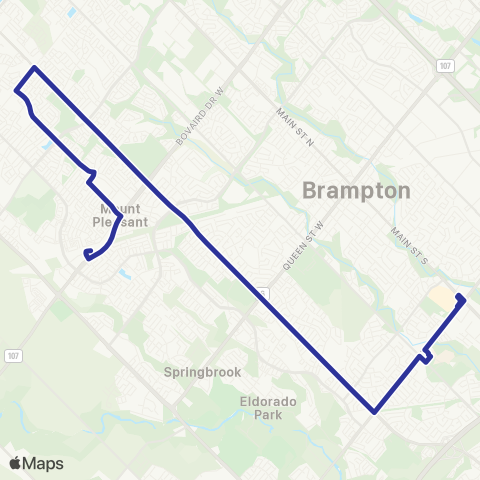 Brampton Transit Chinguacousy map