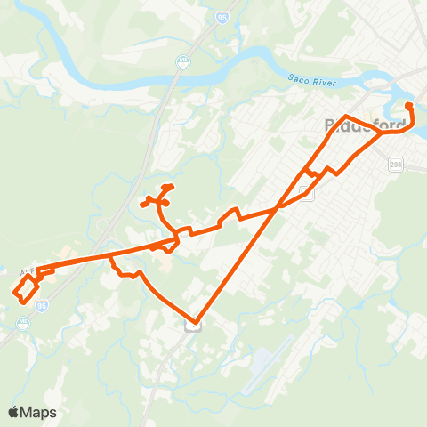 BSOOB Transit Orange / Biddeford Crossing map