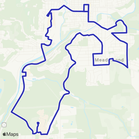 Butler Transit Authority Blue map