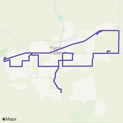 Basin Transit 7b Yucca Valley South map