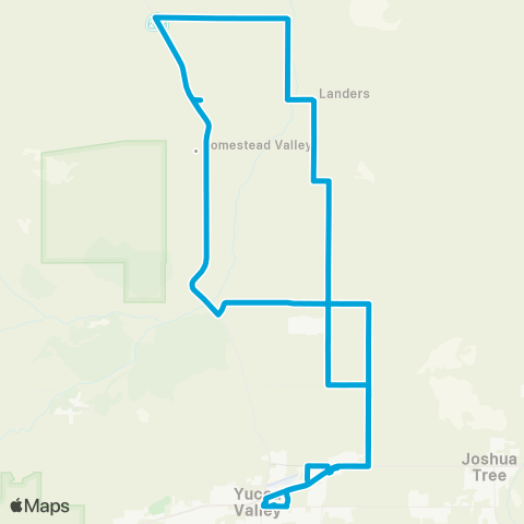 Basin Transit 21 Landers Loop map