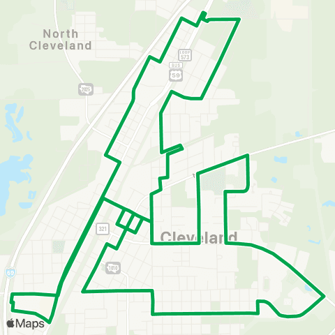 Brazos Transit District Cleveland map