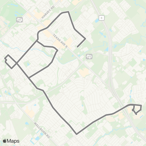 Brazos Transit District Bryan Grey map