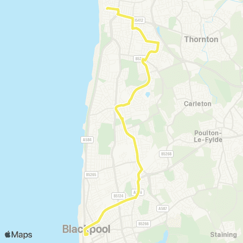 Blackpool Transport Corporation Street Co 2 - Bus Station map