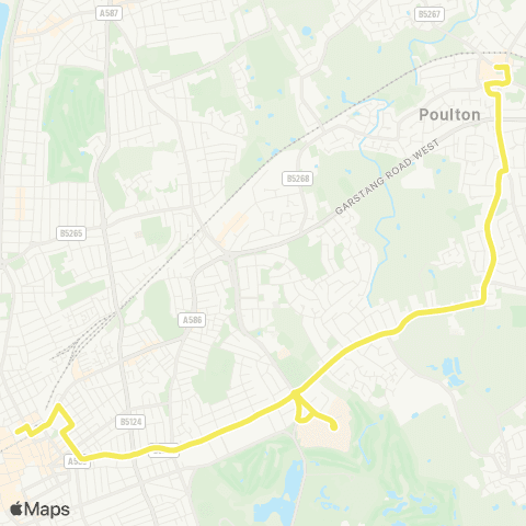 Blackpool Transport St Chads Church - Central Library map