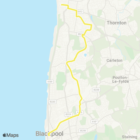 Blackpool Transport Bus Station - Corporation Street Co 2 map