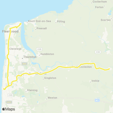 Blackpool Transport College - Queens Terrace map