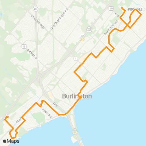 Burlington Transit Central map