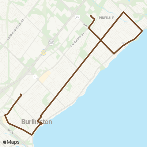 Burlington Transit New-Maple map