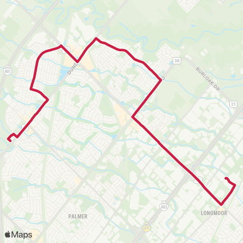 Burlington Transit Sutton-Alton map