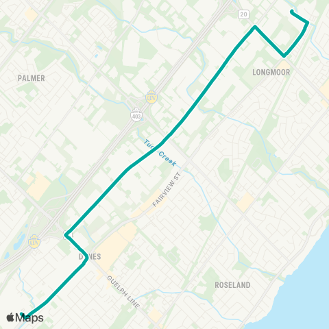 Burlington Transit Harvester map