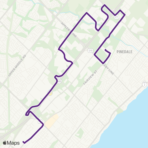 Burlington Transit North Service map