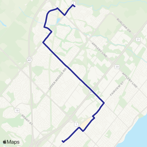 Burlington Transit Burlington Northeast map