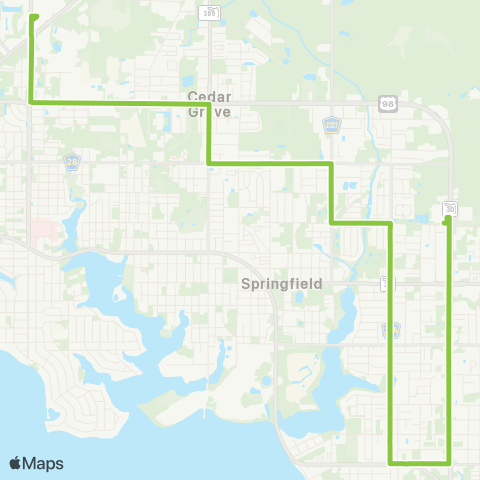 Bay Town Trolley Panama City Mall / Callaway Walmart map