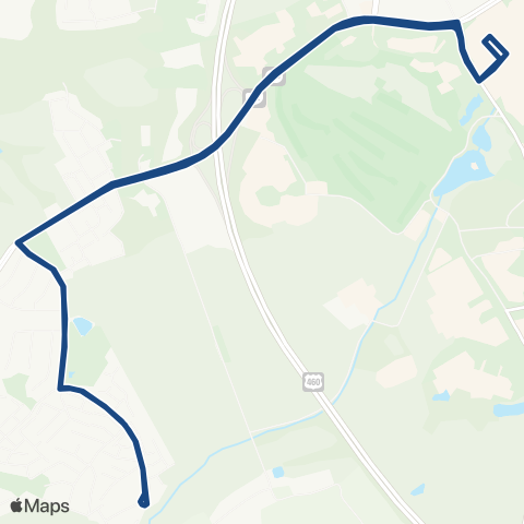 Blacksburg Transit Hethwood A map