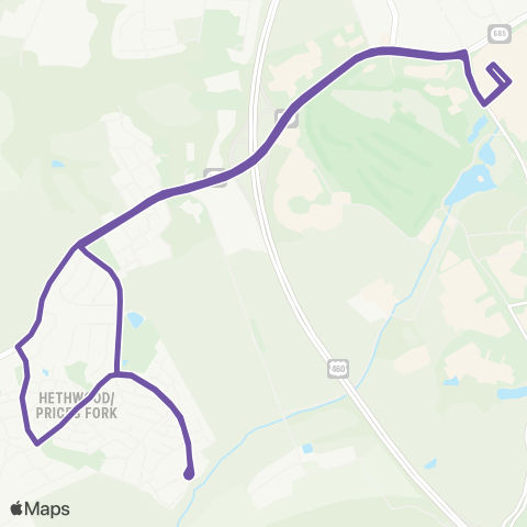 Blacksburg Transit Hethwood Combined map