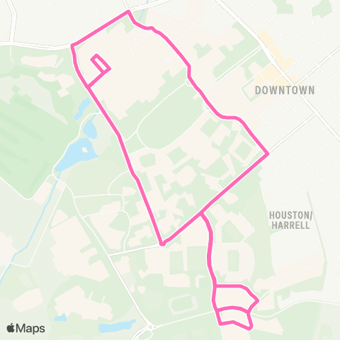 Blacksburg Transit Beamer Way map