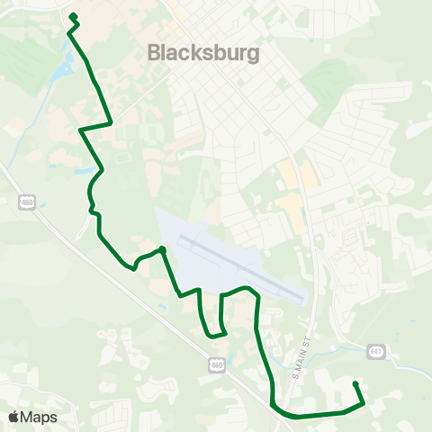 Blacksburg Transit Corporate Research Center map