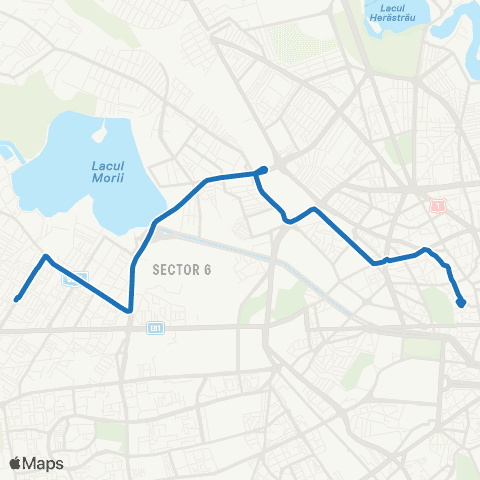 STB - Societatea de Transport București Complex Apusului - Sala Palatului map