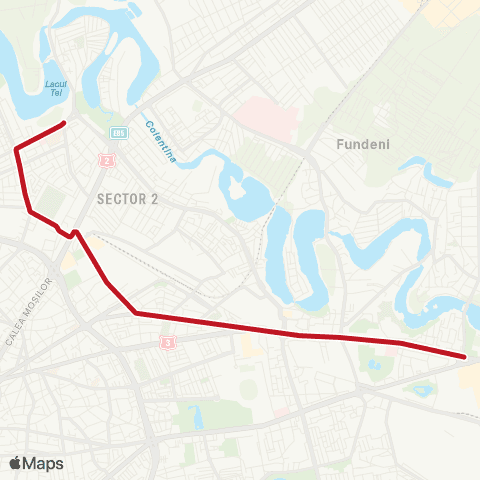 STB - Societatea de Transport București Pantelimon - Bd. Lacul Tei map
