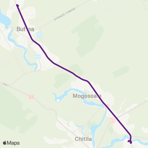 STCM Ecotrans Oras Buftea–M Straulesti map
