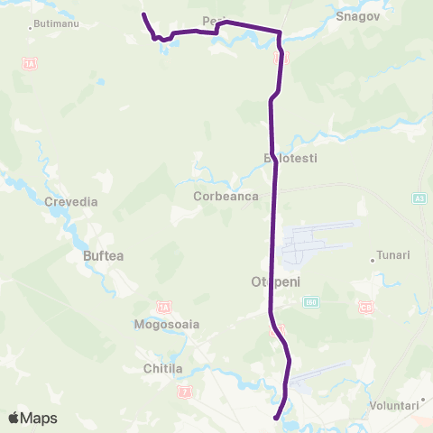 STB - Societatea de Transport București Peris Sat - Piata Presei map
