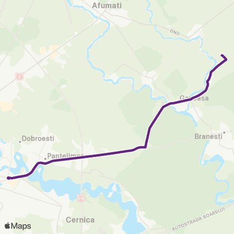 STV Pantelimon–Piteasca map