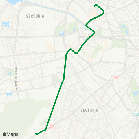 STB - Societatea de Transport București Depoul Alexandria - Gara de Nord map