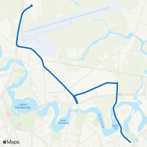 STB - Societatea de Transport București Complex Baneasa - Soseaua Colentina map