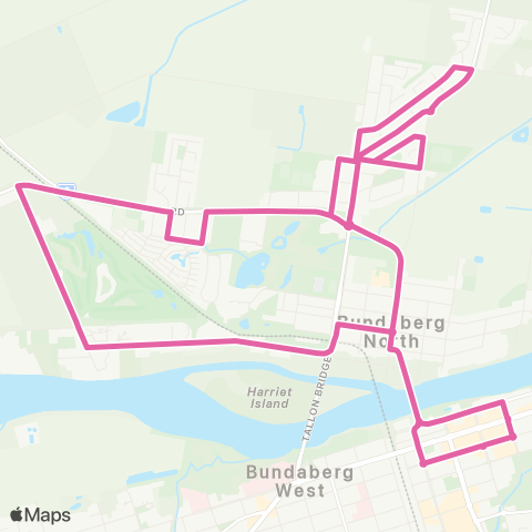 Translink Bundaberg City - North Bundaberg map