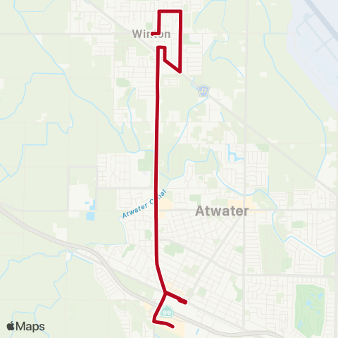 The Bus Winton Way map
