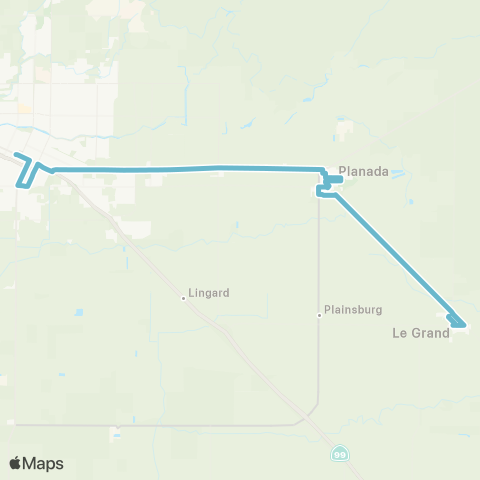 The Bus Planada Commuter map